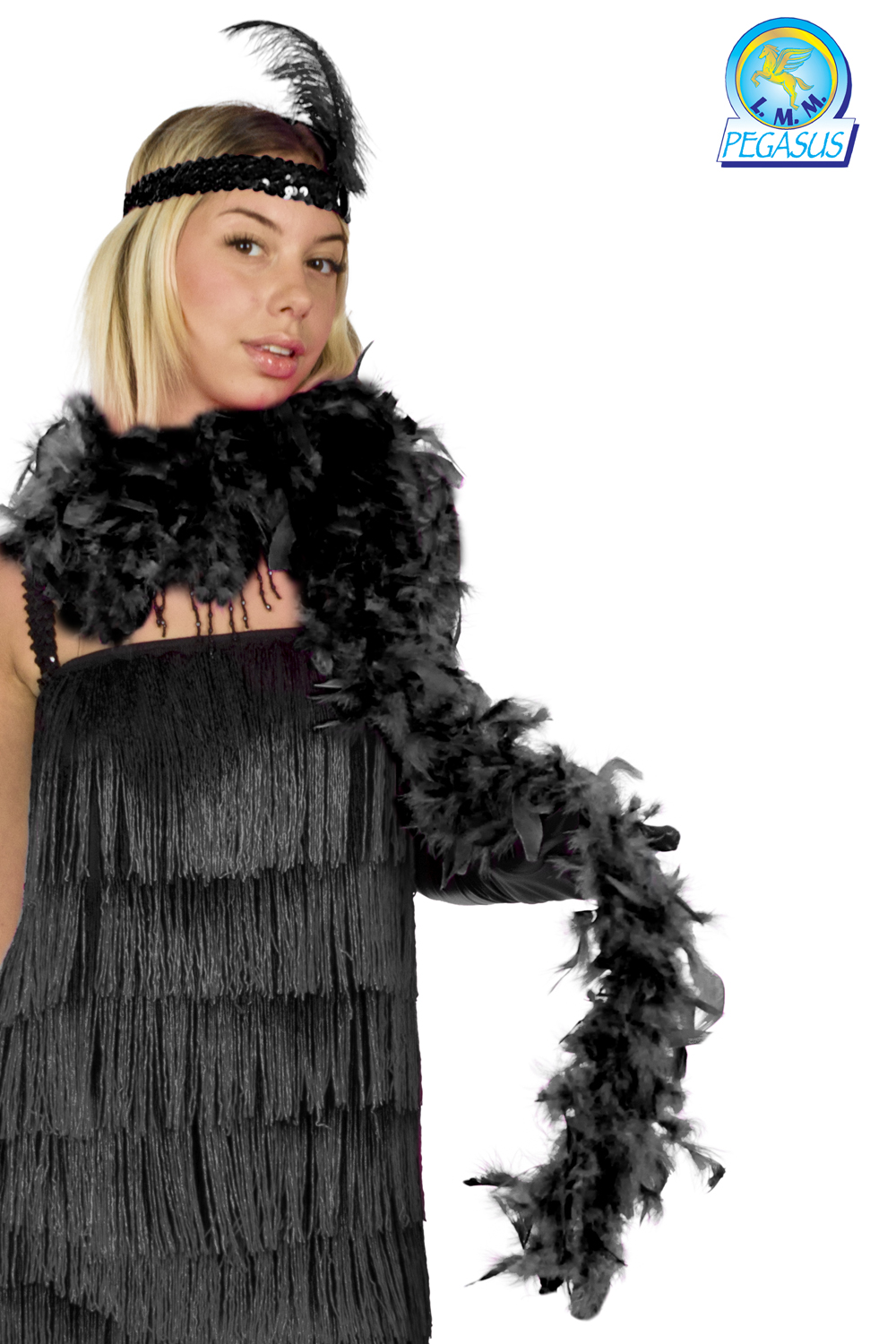 BOA PIUMA DI STRUZZO NERO